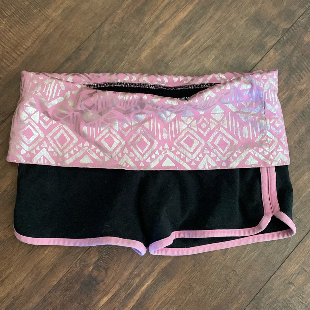 Victoria’s Secret pink fold over yoga shorts